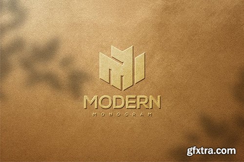 luxury gold logo mockup REQCQ6C