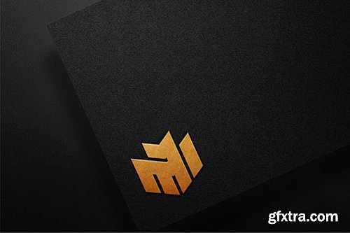 luxury gold logo mockup FUPJHA9