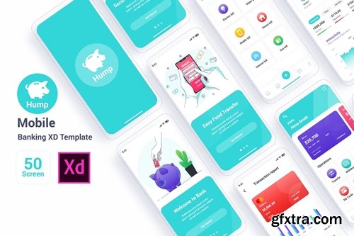 Hump – Mobile Banking Adobe XD Template