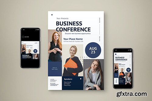 Business Conference Flyer Set ZTDJGNW