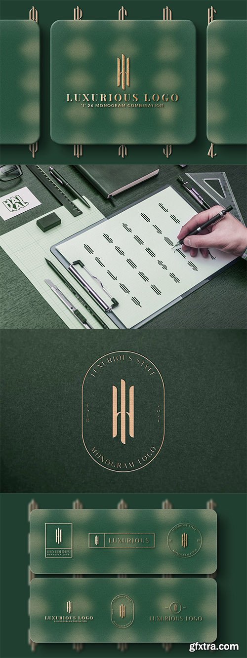 I (A-Z) Monogram Logo Creator Pack Vol.5 XXPSUUG