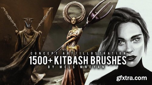 Kitbash Brushes for Concept art for Photoshop