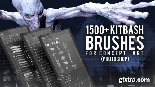 Kitbash Brushes for Concept art for Photoshop