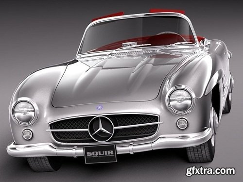 Mercedes-Benz 300SL Roadster 1956 3D Model