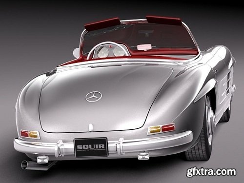 Mercedes-Benz 300SL Roadster 1956 3D Model