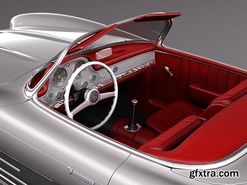 Mercedes-Benz 300SL Roadster 1956 3D Model