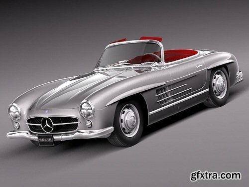 Mercedes-Benz 300SL Roadster 1956 3D Model