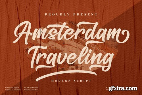 Amsterdam Traveling Modern Script