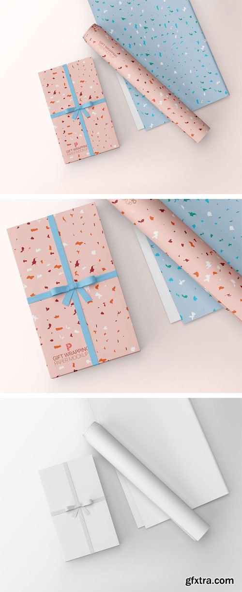 Gift Wrapping PSD Mockup Template