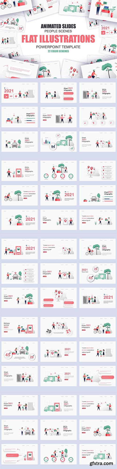 Delivery Illustration Powerpoint Template