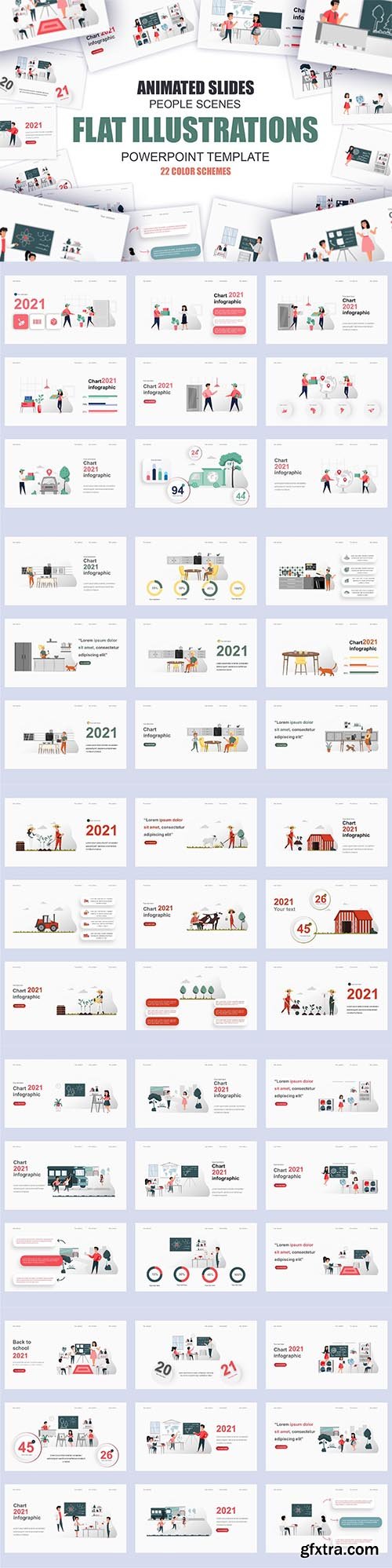 Back to School Illustration Powerpoint Template