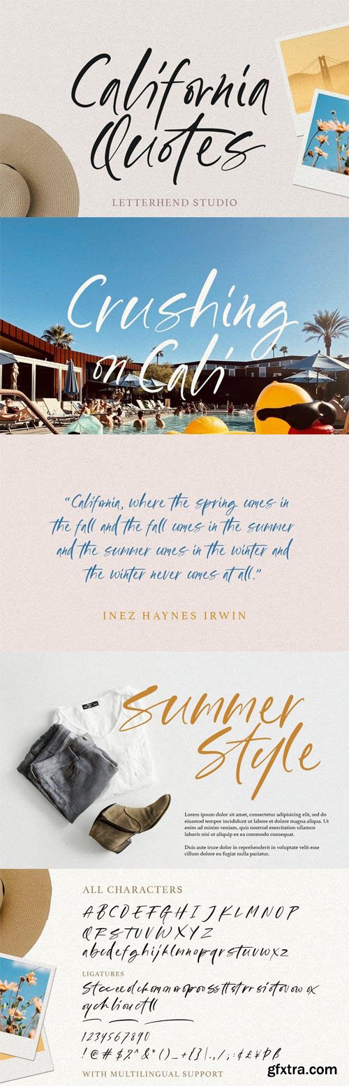 California Quotes - Casual Handwriting Typeface