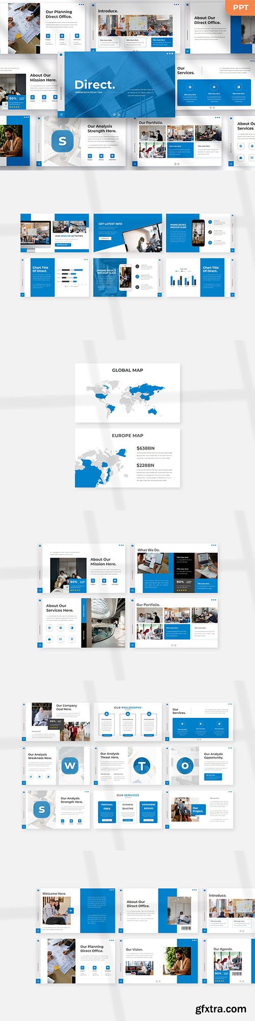  Direct - Startup - Powerpoint, Keynote and Google Slides Template