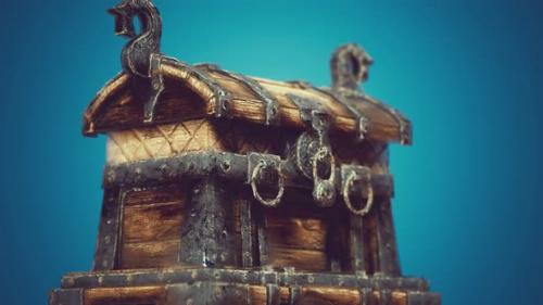 Videohive - Closed Wooden Treasure Chest with Metal Clasp - 33152734 - 33152734