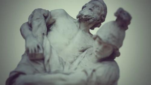 Videohive - Statue of a Trojan Hero Aeneas Saving His Aged Father Anchises - 33152749 - 33152749