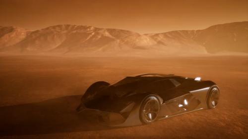 Videohive - Supercar at Sunset in Desert - 33152826 - 33152826