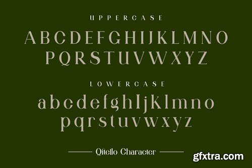 Qitello Ligature Serif Typeface