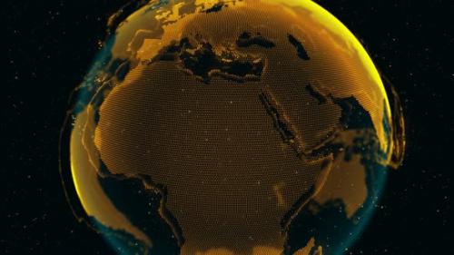 Videohive - 3D Digital Earth shows concept of global network. - 33155672 - 33155672