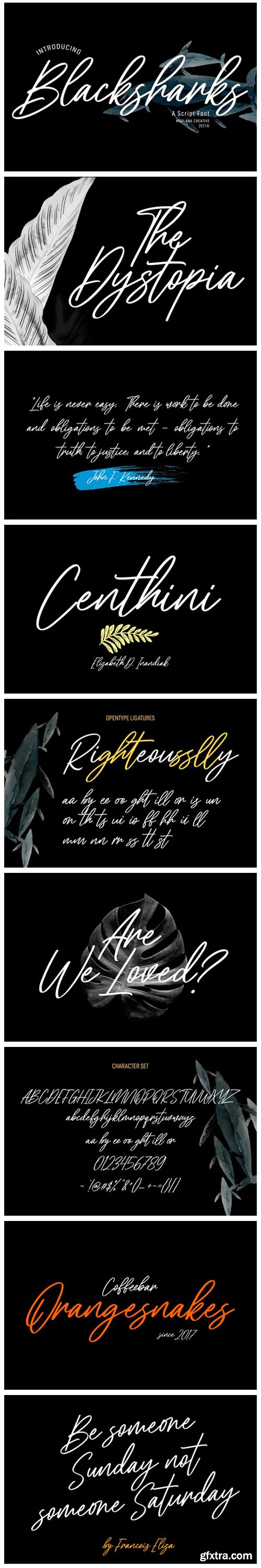 Blacksharks Script Font