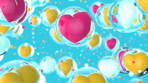 Videohive - Abstract art background of love in bubbles - 33171944 - 33171944