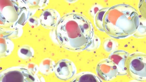 Videohive - Abstract art background of pills in bubbles - 33172005 - 33172005