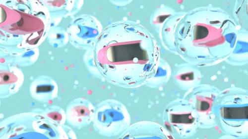 Videohive - Abstract art background of VR in bubbles - 33172006 - 33172006