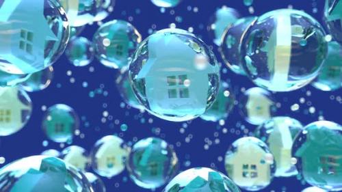 Videohive - Abstract art background of houses in bubbles - 33172062 - 33172062