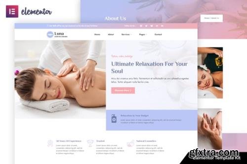 ThemeForest - Luna v1.0.0 - Spa Wellness Elementor Template Kit - 33060792