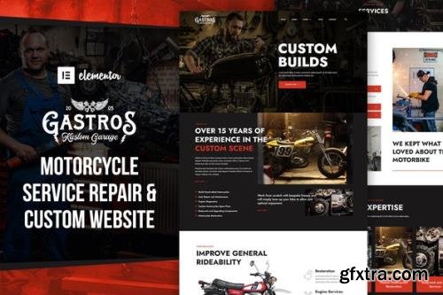 ThemeForest - Gastros Garage v1.0.0 - Motorcycle Service Repair Elementor Template Kit - 33101577