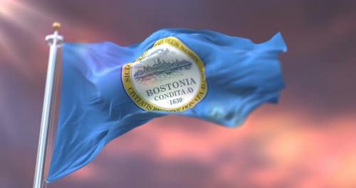 Videohive - Boston City Flag, United States - 33183011 - 33183011