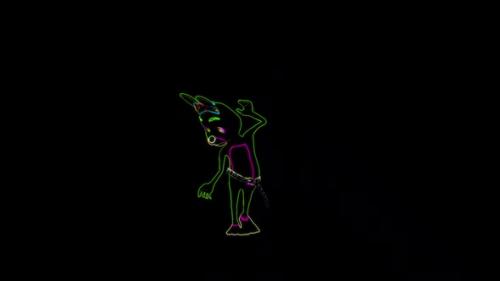 Videohive - Neon Cartoon Rabbit Dance II - 33187443 - 33187443