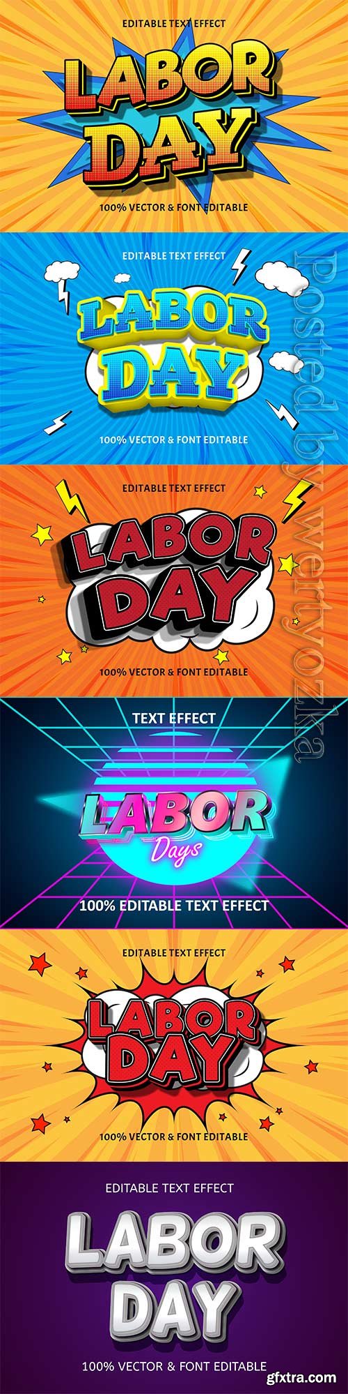 Labor day editable text effect vol 11