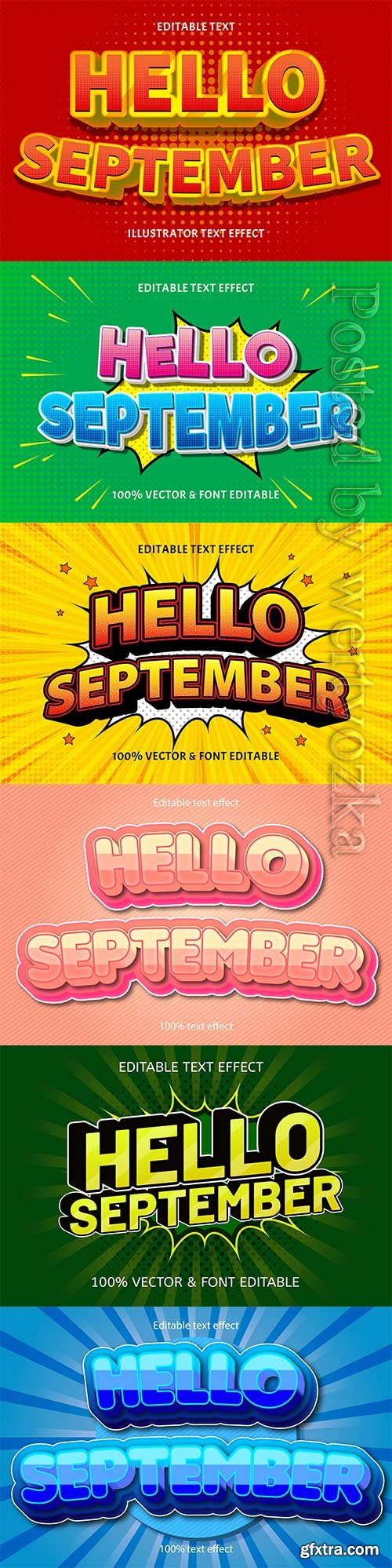 Hello september editable text effect vol 12