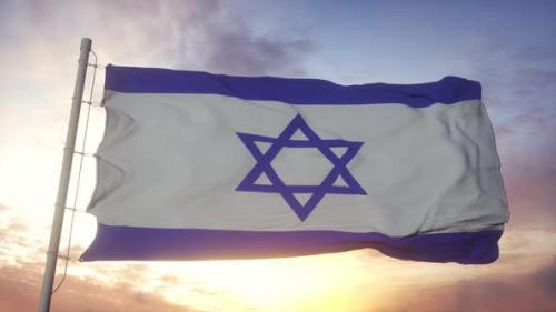 Videohive - Israel Flag Waving in the Wind - 33189310 - 33189310