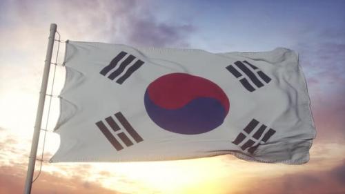 Videohive - South Korean Flag Waving in the Wind - 33189316 - 33189316