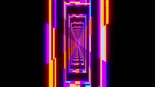 Videohive - Sci Fi Neon Room Tunnel Vj Loop HD - 33189430 - 33189430