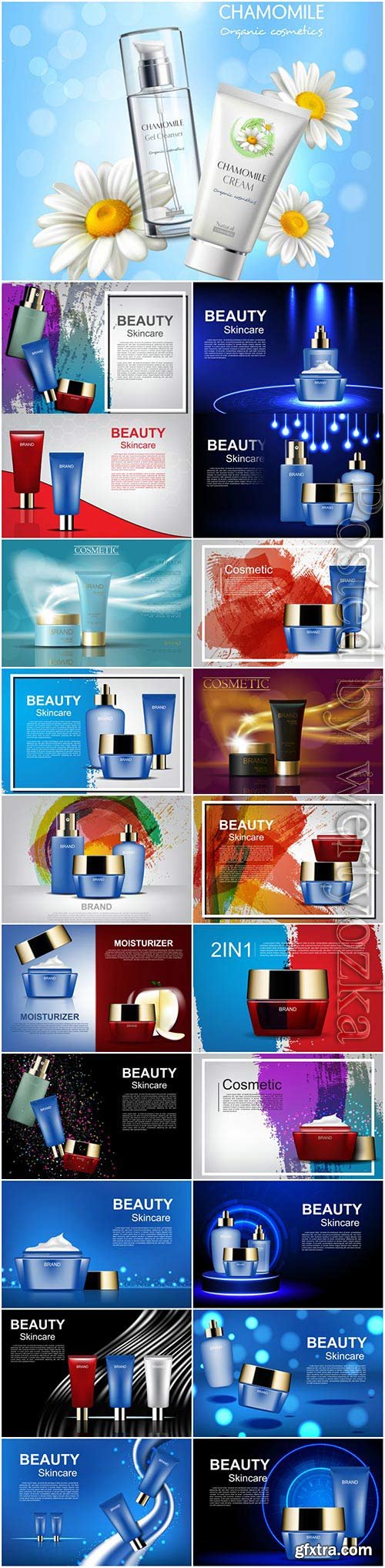 Cosmetic products illustration in vector