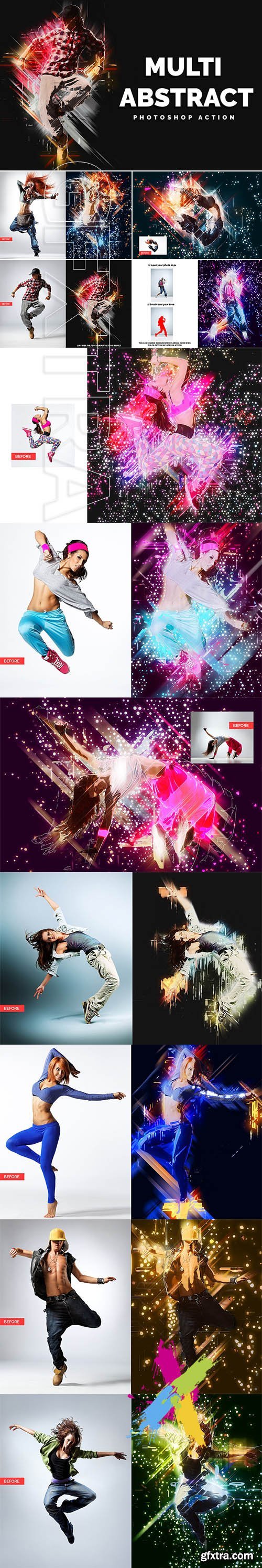 CreativeMarket - Multi Abstract Photoshop Action 3559837