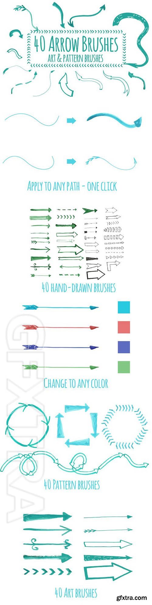 CreativeMarket - 40 Hand-drawing arrow brushes 1755817