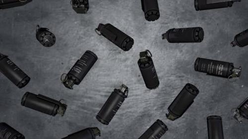 Videohive - Levitation of standard timed fuze hand grenades - 33059941 - 33059941