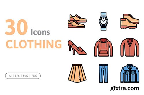 30 Clothing Icons 4SJ54XM