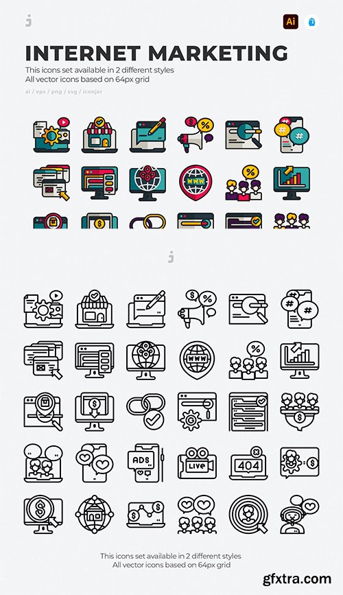 30 Online marketing Icons