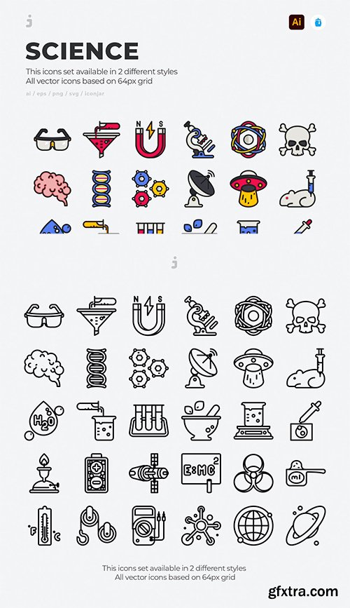 30 Science Icons PZHJUXK