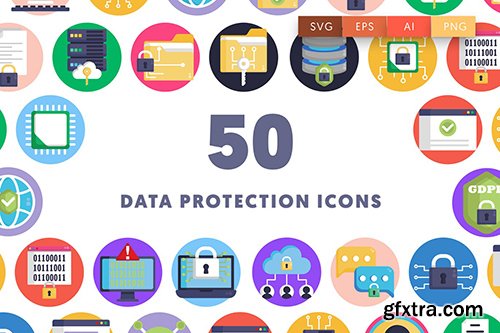 50 Data Protection Icons QX6FG4B