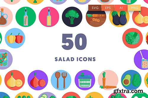 50 Salad Icons 35KUK7K