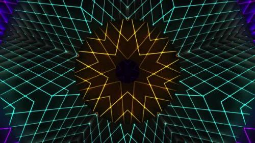 Videohive - Neon Light Kaleidoscope - 33131565 - 33131565