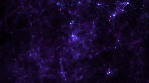 Videohive - Divine Purple Abstract Shiny Glowing Connected Plexus Polygon Web Background - 33132334 - 33132334