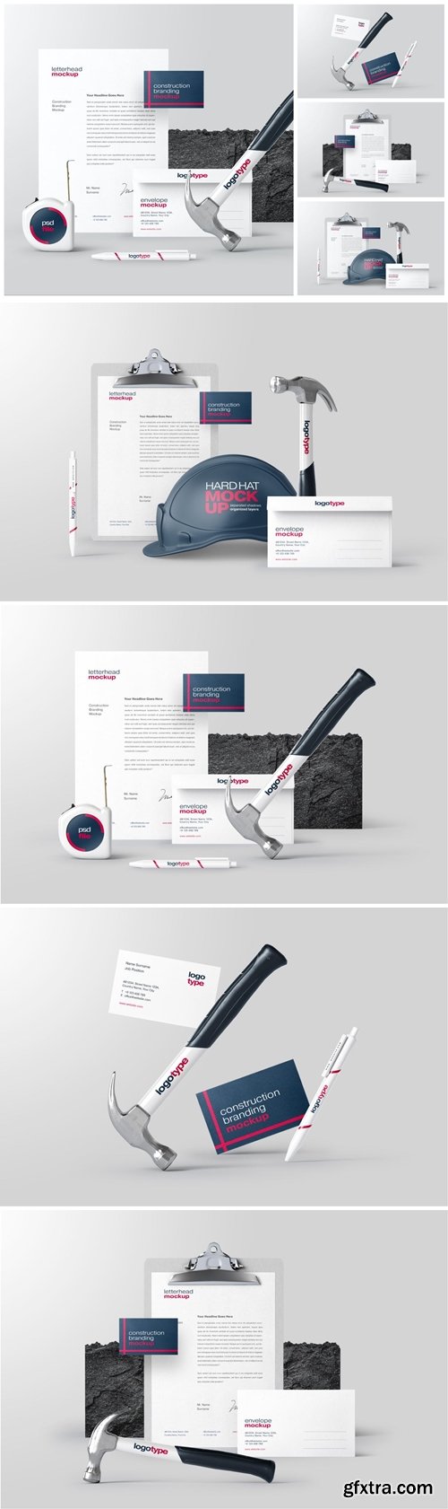 Construction Branding Mockup Set