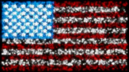 Videohive - Loopable glittering and sparkling USA flag - 33134842 - 33134842