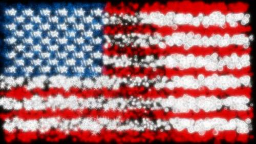 Videohive - Loopable glittering and sparkling USA flag - 33134848 - 33134848